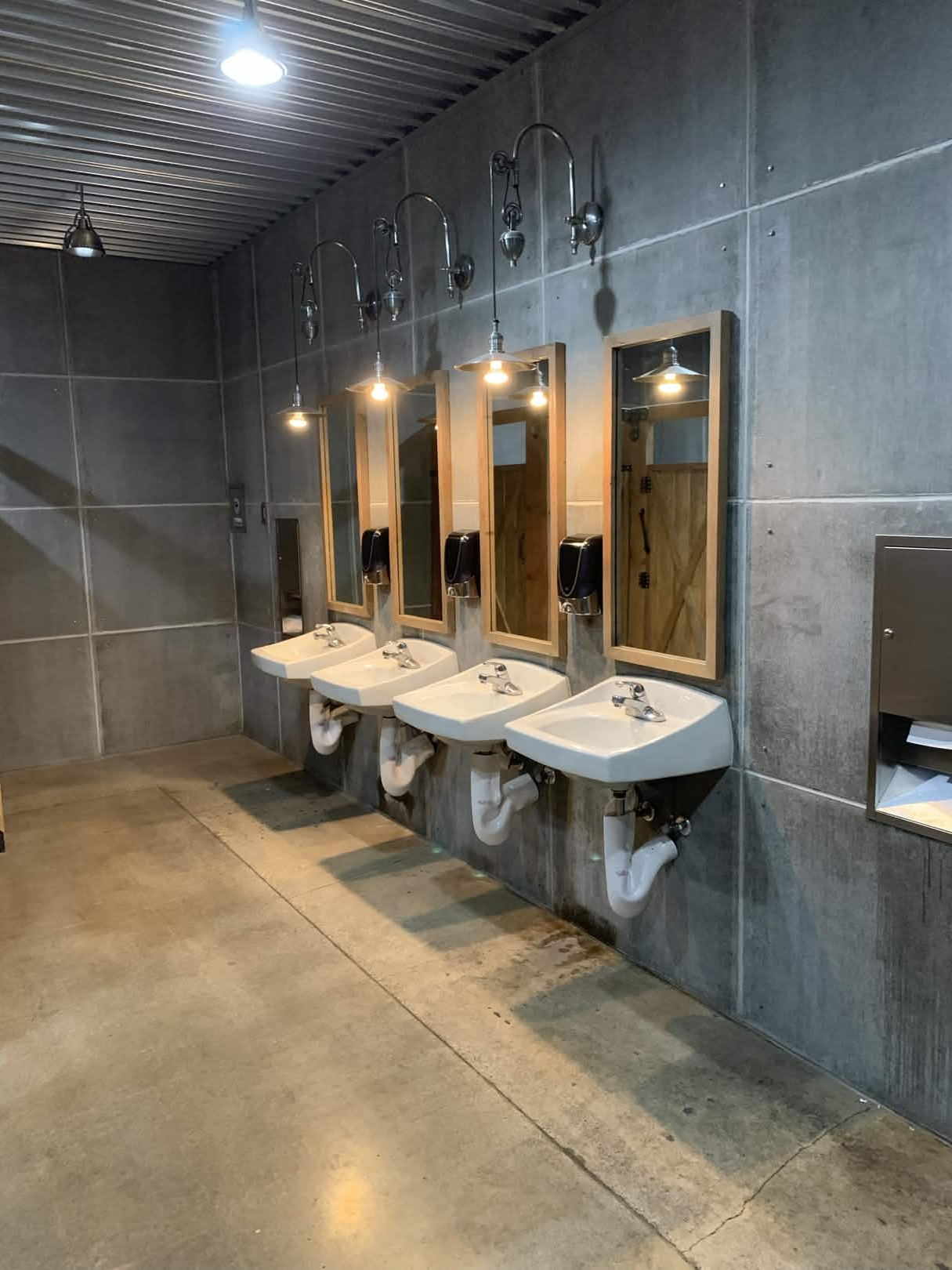 Commercial restroom remodel — multi-stall facility