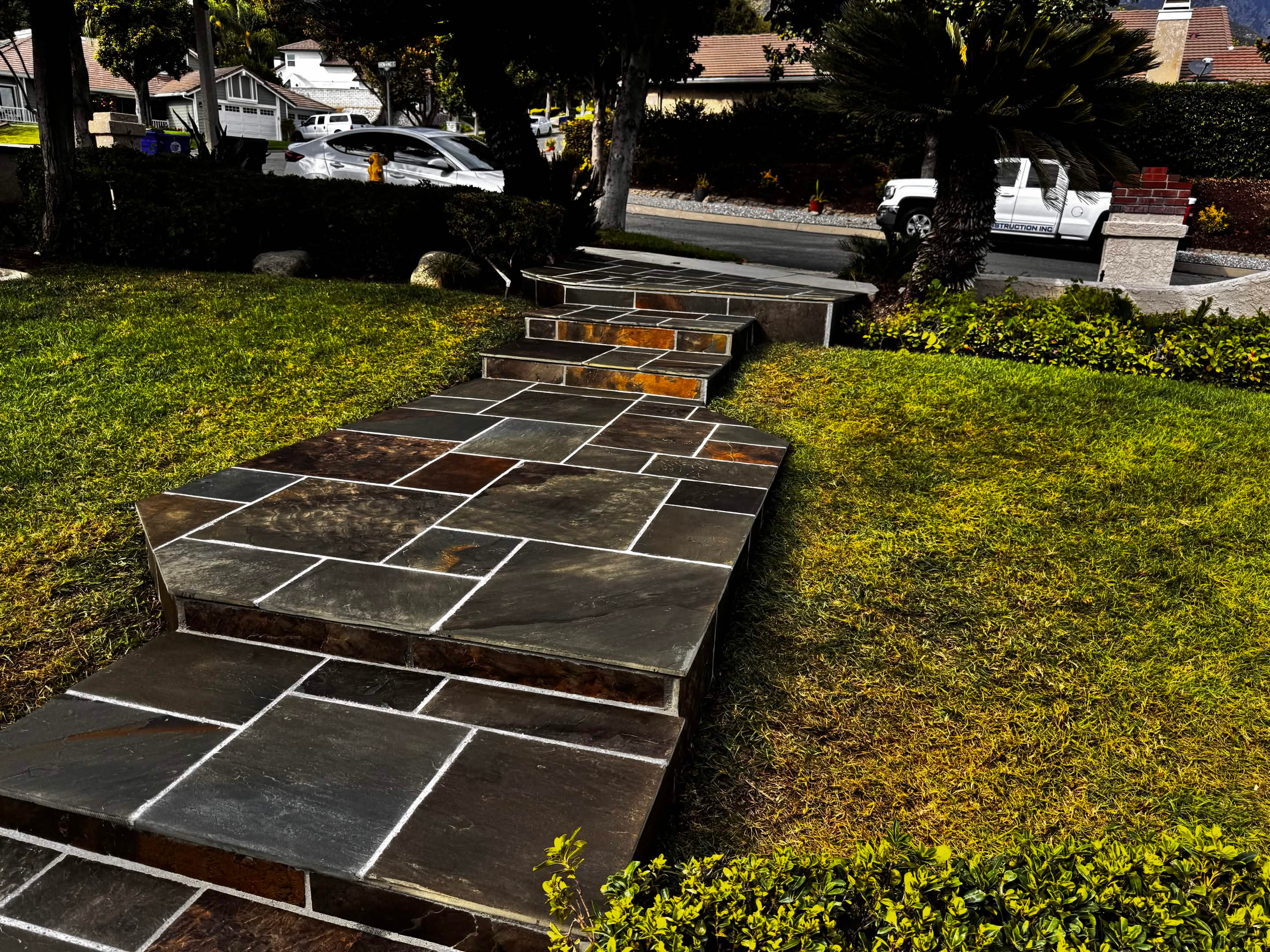 Concrete work — finished patio or walkway surface