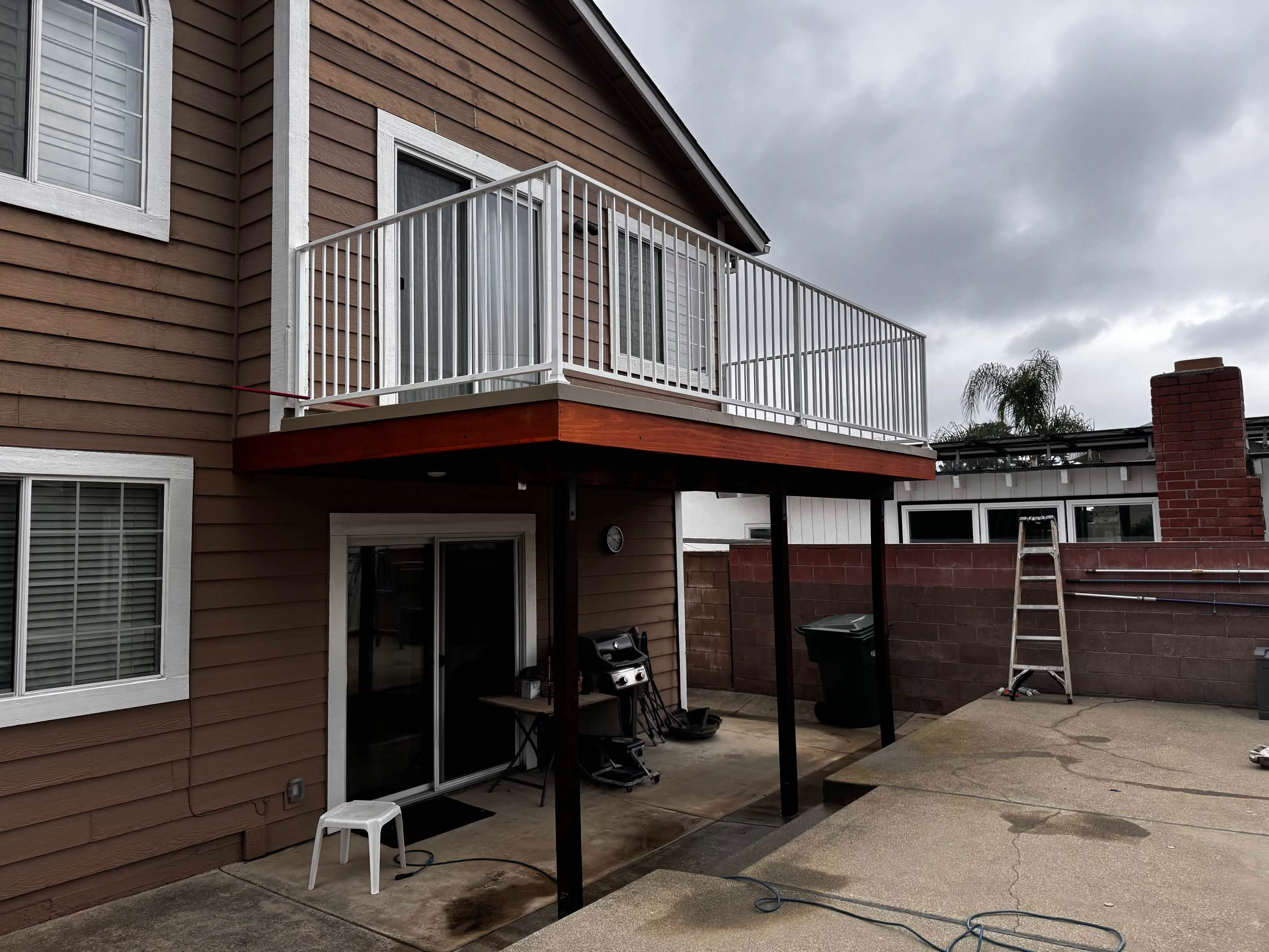 Completed outdoor patio construction