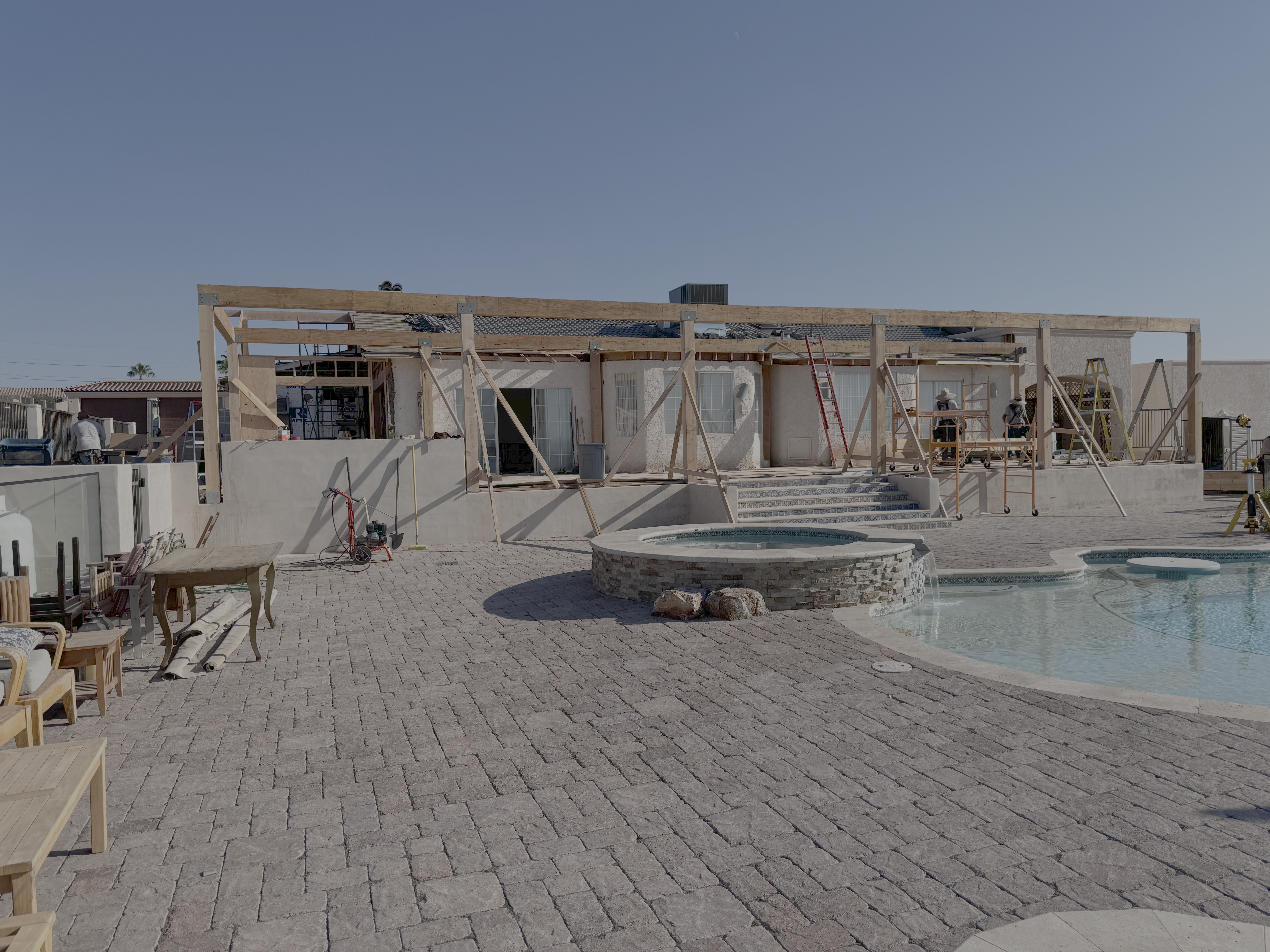 Patio before improvement